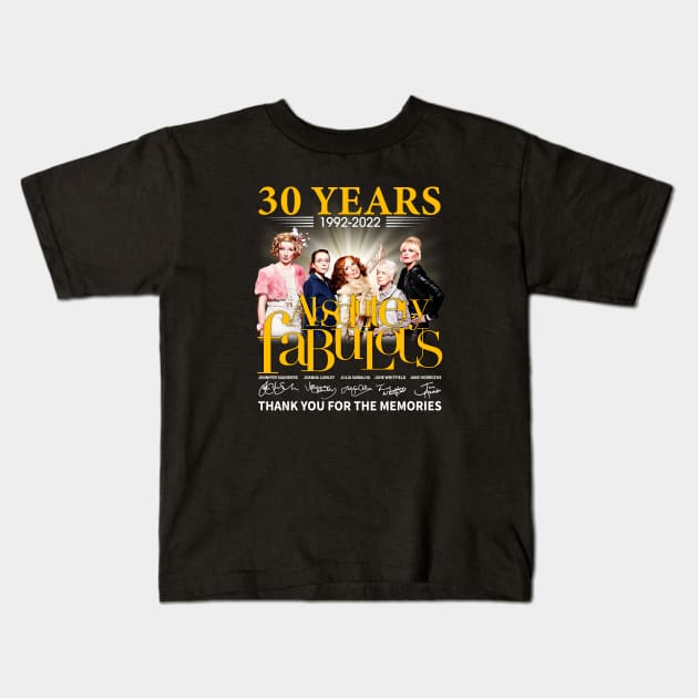 30 years 1992 2022 Absolutely Fabulous Kids T-Shirt by chaxue